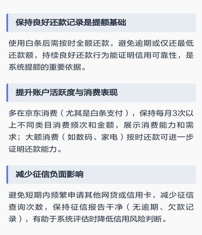 如何提高白条信用额度
